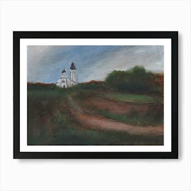 Church On A Hill - Anton Maliar landscape nature classic sky trees green Art Print