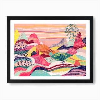 Dreamy Hills Landscape 2 Art Print