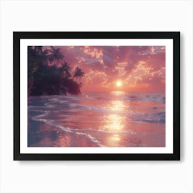 Sunset On The Beach 5 Art Print