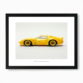 Toy Car 69 Corvette Racer Yellow Poster Art Print