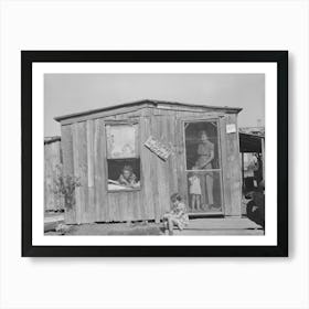 Home And Family Of Oil Field Roustabout, Oklahoma City, Oklahoma,During Periods Of Unemployment The Woman Art Print