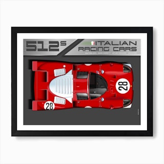 Ferrari 512 S - Classic Racing Sport Car Chassis Poster