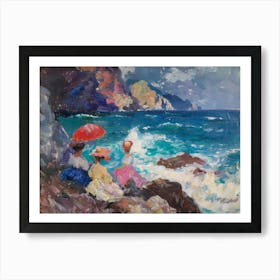 'The Beach By The Sea' Art Print