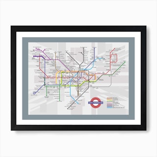 Going Underground, A Music Map Of Great British Bands Art Print