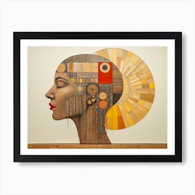 Abstract Illustration Of A Woman And The Cosmos 67 Art Print