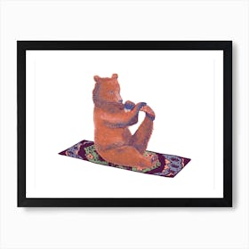 Bear Exercise - Animal Yoga Art Print