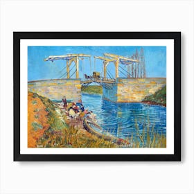 The Langlois Bridge At Arles With Women Washing, Van Gogh Art Print