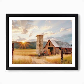 Warm Ranch Sunset Art Print