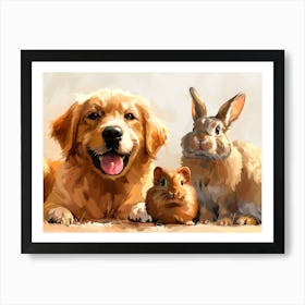Paws And Whiskers A Cozy Companions Portrait Art Print