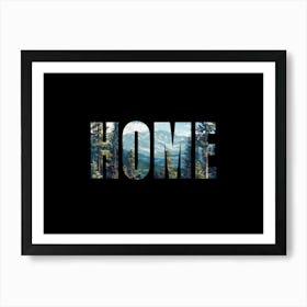 Home Poster Landscape Forest Illustration 2 Art Print