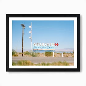 Welcome To Salton Sea Sign Art Print