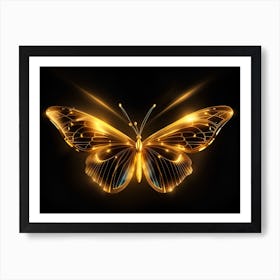 Golden Butterfly 97 Art Print