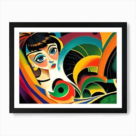 ABSTRACT GIRL ART Art Print