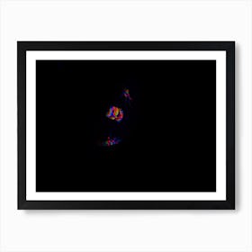 Woman With Make Up Art Of Glowing Uv Fluorescent Powder 7 Art Print