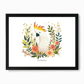 Little Floral Cockatoo 3 Poster Art Print