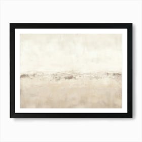 Beige Minimal Abstract Landscape Art Print