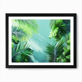 Tropical Trees And Leaves 3d Art Print