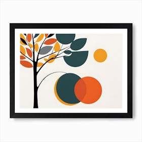 'Sunrise' Abstract Tree 1 Art Print