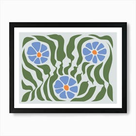 Flowers And Leaves Art Print