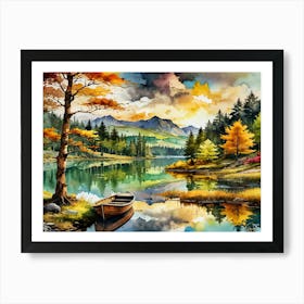 Mountain River 5 40x30in Art Print