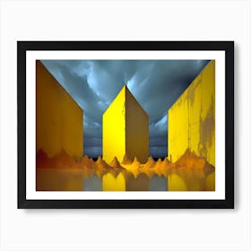 Yellow Squares Art Print