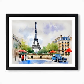 Watercolor Of Paris Art Print