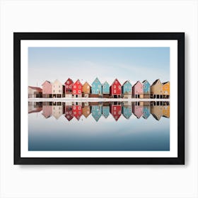 houses in a row, landscape architecture style 1 Art Print