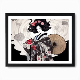 Art Noveau Geisha 1 Art Print