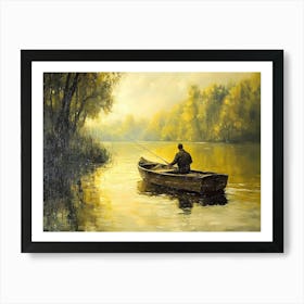 Fishing At The River 1 Art Print