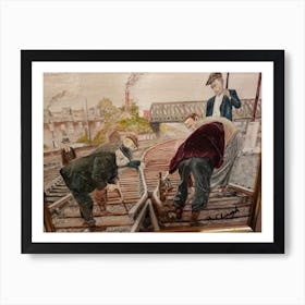 Rail workers Art Print