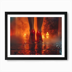 Red High Heeled Shoes Art Print
