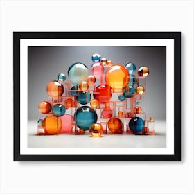 Glossy Spheres Collection Art Print