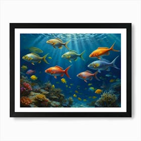 Fishes In The Ocean Art Print