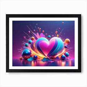 Colorful Heart Creative 52 Art Print