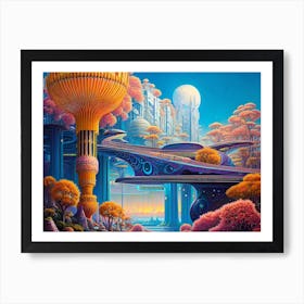 Futuristic City 25 Art Print