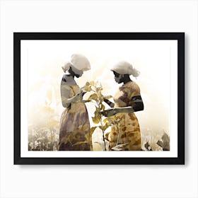 Two Women In A Field Art Print