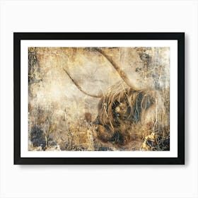 Cow Highland Illustration Art 05 Art Print