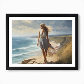 Woman Walking Art Print