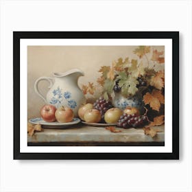 Autumn Fruits Still Life Art Print