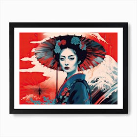 Illustration Face Geisha 4 Art Print