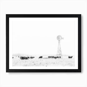 Cows On Farm Art Print