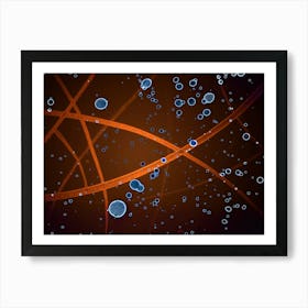 Orange Abstraction Modern Design 2 Art Print