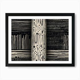 Black And White Abstract Painting 2 Art Print