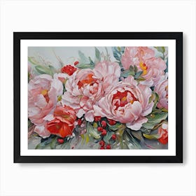 Lush Peonies Art Print