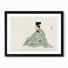 Ancient Japanese Emperor, Kōno Bairei Art Print