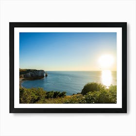 Sunset At Etretat Affiche