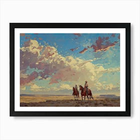 Cowboys In The West 4 Art Print