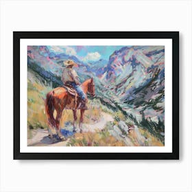Cowboy In Sierra Nevada 3 Art Print