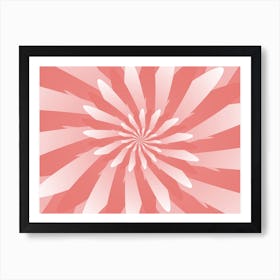 Flower Pattern Spiral High Res Art Print