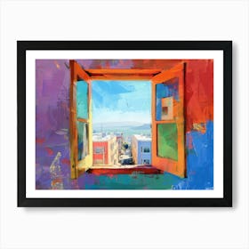 San Francisco From The Window View Painting 3 Art Print